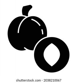Vector Apricot Glyph Icon Design
