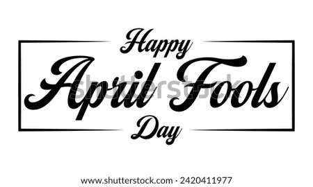 Vector April Fools day hand drown lettering.