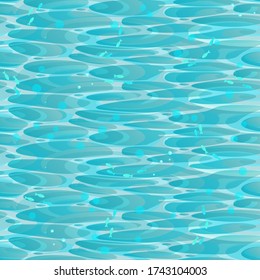 Vector aqua background with blue sea water depicted on it.