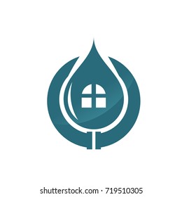 Vector Aqua Flow Drop Initial O Logo