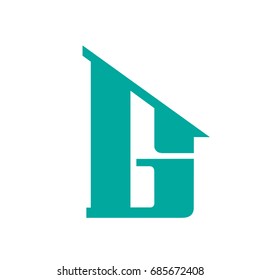 Vector Aqua Single Letter G Home Logo