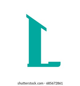 Vector Aqua Single Letter L Home Logo