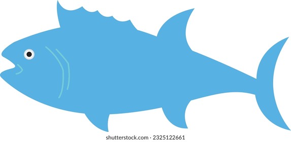 Vector aquarium fish silhouette illustration. Colorful cartoon flat aquarium fish icon for your design.