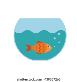  Vector aquarium fish  silhouette illustration. Colorful cartoon flat aquarium fish icon for your design.  