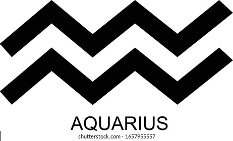 Vector of aquarius zodiac sign