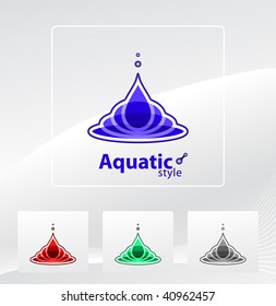Vector aquatic style with color variations