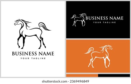 vector arabian horse design template