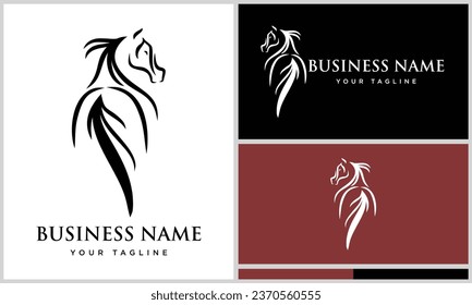 vector arabian horse design template