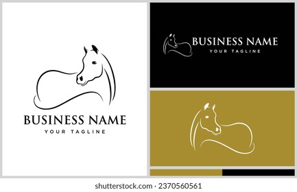 vector arabian horse design template