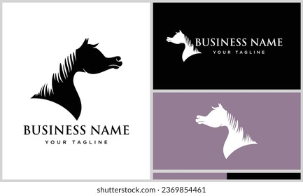 plantilla de logotipo de caballo arabio vectorial