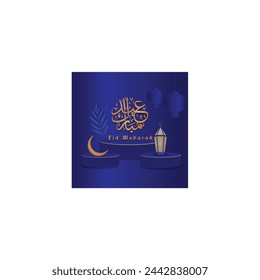 Vector Arabic Islamic calligraphy of text ( Your Eid is blessed ) it means Happy Eid. To congratulate the Muslims for the Eid