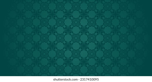 fondo verde vectorial de motivos árabes