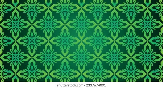 fondo verde vectorial de motivos árabes