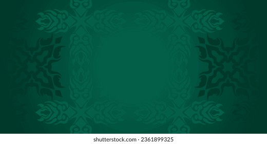 fondo verde vectorial de motivos árabes	