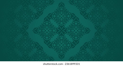 vector arabic motif green background	