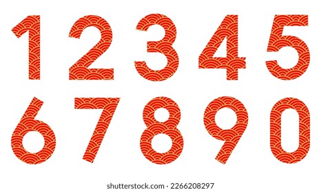 Vector Arabic numeral design material