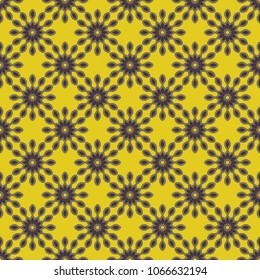 Vector Arabic ornament in neutral, gray and yellow colors. Ornamental motifs of the Indian fabric patterns. Paisley floral oriental ethnic seamless pattern.
