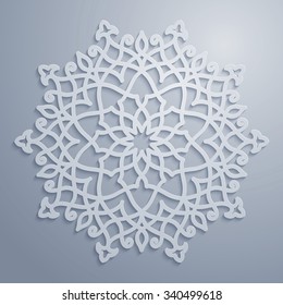Vector arabic pattern circle ornament