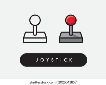 Vector arcade gaming joystick gamepad controller icon illustration