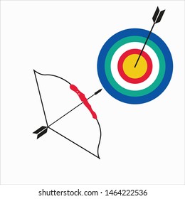 vector archery illustration, eps 10