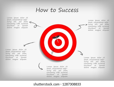 Vector : Archery target with business infographic