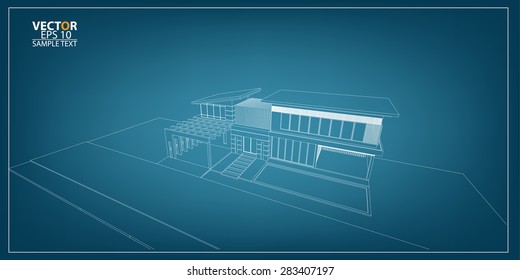  Vector architectural template background.
