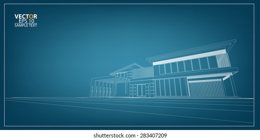  Vector architectural template background.