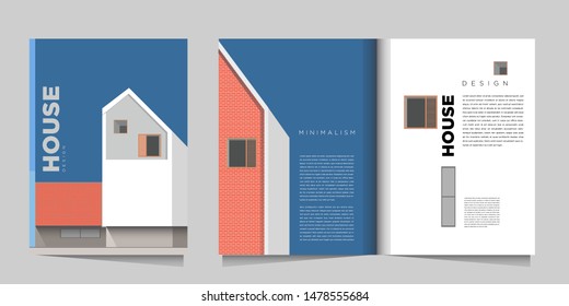 Vector Architecture and Building  Brochure Design Template. Minimalist Layout Design Template for Book, Catalogue, Brochure, and Flyer.
