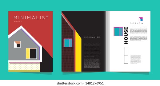 Vector Architecture and Building  Brochure Design Template. Minimalist Layout Design Template for Book, Catalogue, Brochure, and Flyer.
