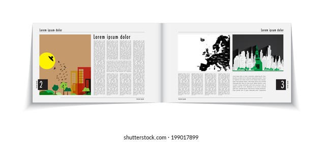 Vector architecture brochure template, eps10