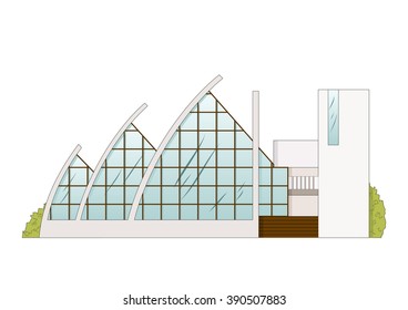 Vector Architecture Building Project. Amphitheater, Opera, Balet, Theater, Art Gallery, Gallery of Modern Art