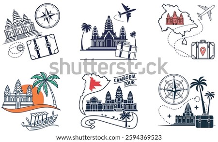 vector architecture building travel city church illustration paris castle landmark tower sketch europe silhouette monument london design icon house drawing famous icons symbol town art