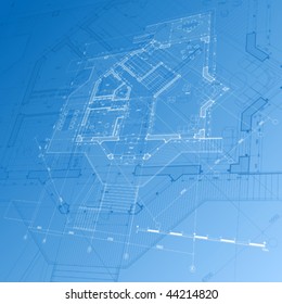 vector architecture house plan background