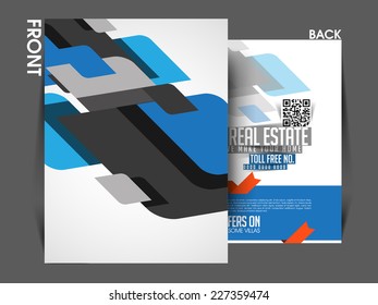 Vector Architecture and Real Estate Front & Back Flyer Template, Poster Cover,Brochure Design.