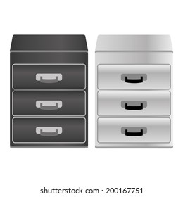 Vector archive filling cabinet icon