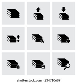 Vector archive icon set on grey background