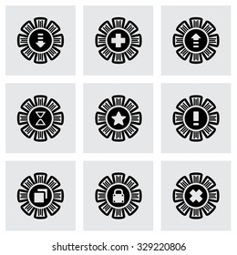 Vector Archive icon set on grey background