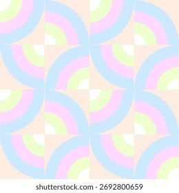 Vetor - Arcos padrão perfeito, modelo colorido.