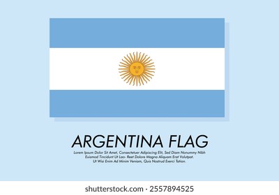 Vector Argentina flag banner Argentina flag blue background Vector illustration design Argentina independence day banner design 