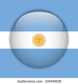 Vector - Argentina Flag Glossy Button
