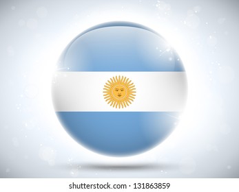 Vector - Argentina Flag Glossy Button