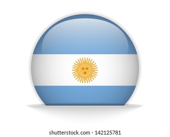 Vector - Argentina Flag Glossy Button