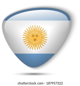 Vector - Argentina Flag Glossy Button