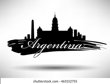 Vector Argentina Skyline Design