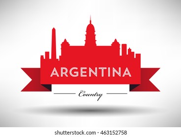 Vector Argentina Skyline Design