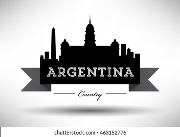 Vector Argentina Skyline Design