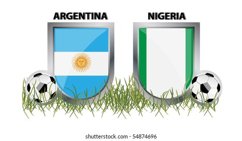 vector Argentina vs Nigeria