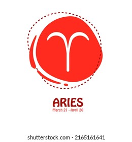 Vector of Aries Symbol, Easy to change color. used for web decoration, can be printed