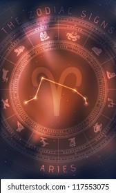 Vector Aries Zodiac Sign
