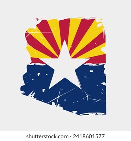 vector of arizona state in grunge style perfect for print, apparel, etc